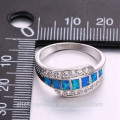 Élégant section design zircon gemstone 925 sterling silver ring pour les femmes